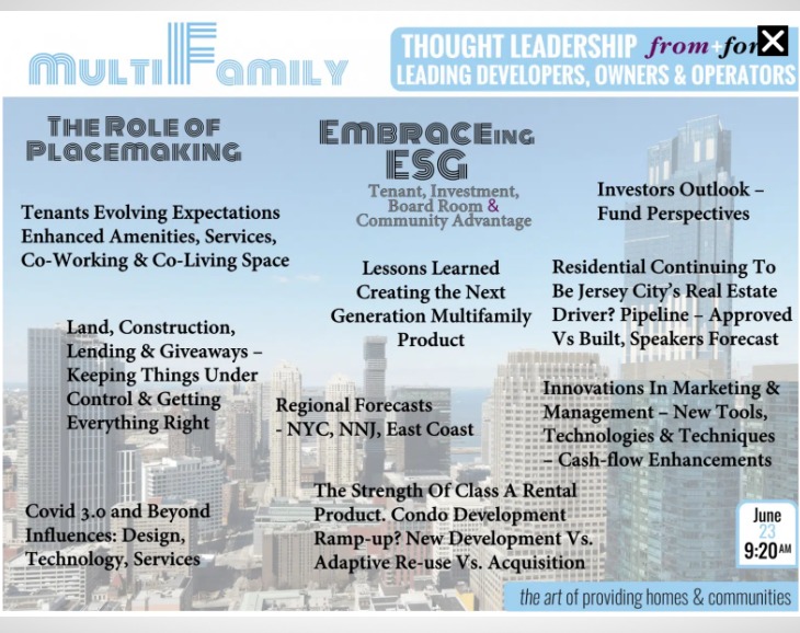 Eugene Paolino to Moderate Multifamily Panel at The Jersey City Summit for Real Estate Investment